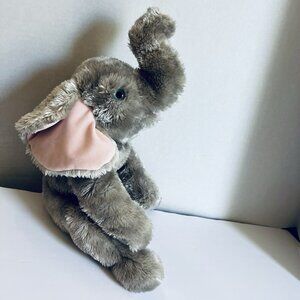 Ty Classic Teensy Large Elephant 17” Gray Floppy Plush Pink Ears No Tag VTG 2002